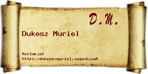 Dukesz Muriel névjegykártya